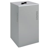 Ex-Cell Kaiser RC-KD36-P BT-HMG Black Tie Kaleidoscope Hammered Grey Square 36 Gallon Paper Receptacle