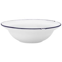 Luzerne Tin Tin by 1880 Hospitality L2105008740 18 oz. White / Blue Porcelain Entree Bowl - 12/Case