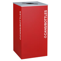 Ex-Cell Kaiser RC-KD36-C RBX Kaleidoscope XL Series Ruby Texture Square 36 Gallon Cans / Bottles Receptacle