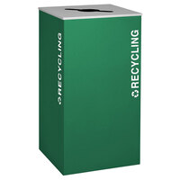 Ex-Cell Kaiser RC-KD36-R EGX Kaleidoscope XL Series Emerald Texture Square 36 Gallon Recycling Receptacle