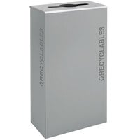 Ex-Cell Kaiser RC-KD17-R BT-HMG Black Tie Kaleidoscope Hammered Grey 17 Gallon Rectangular Recyclables Receptacle
