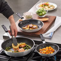 Choice 10-Piece Aluminum Cookware Set with 2 Sauce Pans, 3.75 Qt. Sauté Pan  with Cover, 8 Qt. Stock Pot with Cover, 2 Fry Pans, and 13 x 18 Bun Pan