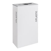 Ex-Cell Kaiser RC-KD17-PL BT-WHT Black Tie Kaleidoscope White Gloss 17 Gallon Rectangular Plastic Receptacle