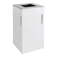 Ex-Cell Kaiser RC-KD36-T BT-WHT Black Tie Kaleidoscope White Gloss 36 Gallon Square Trash Can