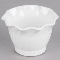 Cambro SRB5CW148 Camwear 5 oz. White Polycarbonate Swirl Bowl - 24/Case