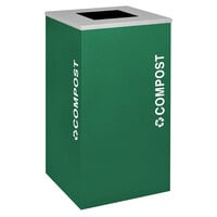 Ex-Cell Kaiser RC-KDSQ-CMPST EGX Kaleidoscope Collection Emerald Texture Square 24 Gallon Compost Receptacle