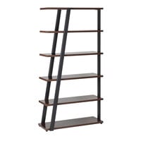 Safco MRBS5STO Mirella 36 3/4" x 13 1/2" x 67 1/2" Southern Tobacco 5-Shelf Bookshelf