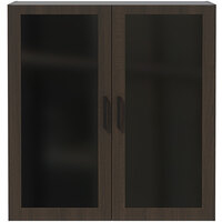 Safco MRGDCSTO Mirella 36 inch x 20 inch x 38 inch Southern Tobacco Display Cabinet with Glass Doors