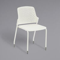 Safco 4287WH Next White Stackable Chair - 4/Case