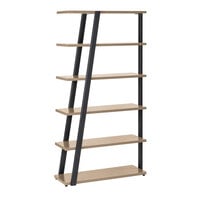 Safco MRBS5SDD Mirella 36 3/4" x 13 1/2" x 67 1/2" Sand Dune 5-Shelf Bookshelf