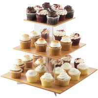 Cal-Mil 1318-60 Cupcake Display with Bamboo Shelves - 20 inch x 20 inch x 17 1/4 inch
