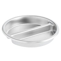 Vollrath T3515DFP Stainless Steel Round Divided Food Pan for Value Series 180 Degrees Round Roll-Top Chafer