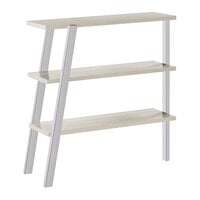 Safco MRBS3WAH Mirella 36" x 13 1/2" x 38" White Ash 3-Shelf Bookshelf