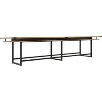 Safco MRH16SDD Mirella 16' Sand Dune Two-Tier Rectangular Standing Conference Table