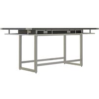 Safco MRCH8SGY Mirella 8' Stone Gray Two-Tier Rectangular Standing Conference Table