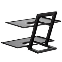 Vollrath ANSTAND Cubic 21 1/2 inch x 21 inch Angled Modular Display Stand with (2) 17 inch Shelves