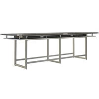Safco MRH12SGY Mirella 12' Stone Gray Two-Tier Rectangular Standing Conference Table