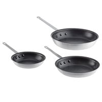 Vollrath Arkadia 3-Piece Aluminum Non-Stick Fry Pan Set - 8", 10", and 12" Frying Pans