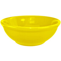 International Tableware CA-15-Y Cancun 13 oz. Yellow Stoneware Nappie / Oatmeal Bowl - 36/Case