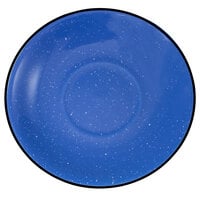 International Tableware CF-2 Campfire 6 inch Speckle Ocean Blue Rolled Edge Stoneware Saucer - 36/Case