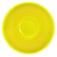 International Tableware CA-36-Y Cancun 5 1/8" Yellow Stoneware A.D. Saucer - 36/Case