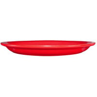 International Tableware CAN-14-CR Cancun 13 1/4 inch x 10 3/8 inch Crimson Red Stoneware Narrow Rim Platter - 12/Case