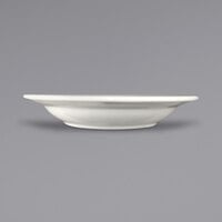 International Tableware NP-3 Newport 12 oz. Ivory (American White) Embossed Stoneware Deep Rim Soup Bowl - 24/Case