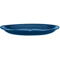 International Tableware CAN-14-LB Cancun 13 1/4 inch x 10 3/8 inch Light Blue Stoneware Narrow Rim Platter - 12/Case