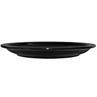 International Tableware CAN-16-B Cancun 10 1/2 inch Black Stoneware Rolled Edge Narrow Rim Plate - 12/Case