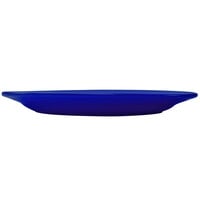 International Tableware CA-14-CB Cancun 12 1/2 inch x 9 inch Cobalt Blue Stoneware Wide Rim Platter - 12/Case