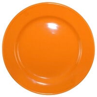 International Tableware CA-16-O Cancun 10 1/4 inch Orange Stoneware Rolled Edge Wide Rim Plate - 12/Case