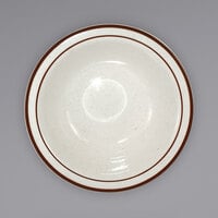 International Tableware GR-10 Granada 14 oz. Ivory (American White) Brown Speckled Stoneware Grapefruit Bowl - 36/Case