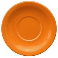 International Tableware CAN-2-O Cancun 5 1/2" Orange Stoneware Narrow Rim Saucer - 36/Case