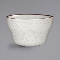 International Tableware GR-4 Granada 7.25 oz. Ivory (American White) Brown Speckled Stoneware Bouillon - 36/Case