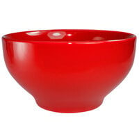 International Tableware CA-44-CR Cancun 44 oz. Crimson Red Stoneware Footed Bowl - 12/Case