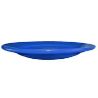 International Tableware CA-6-LB Cancun 6 5/8 inch Light Blue Stoneware Rolled Edge Wide Rim Plate - 36/Case