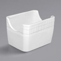 International Tableware DR-225 Dresden 3 3/8" x 2 3/8" Bright White Porcelain Sugar Packet Holder - 36/Case