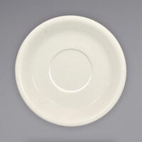 International Tableware 81376-01S Bistro 6 1/4" Ivory (American White) Stoneware Saucer   - 36/Case