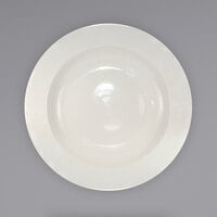 International Tableware RO-125 Roma 26 oz. Ivory (American White) Rolled Edge Stoneware Pasta Bowl - 12/Case