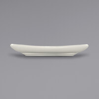 International Tableware RO-9S Roma 9 inch Square Ivory (American White) Wide Rim Rolled Edge Stoneware Plate - 12/Case