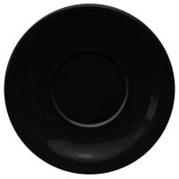 International Tableware CAN-2-B Cancun 5 1/2" Black Stoneware Narrow Rim Saucer - 36/Case