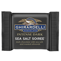 Ghirardelli Intense Dark Individually-Wrapped Sea Salt Soiree Squares - 540/Case