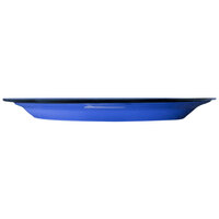 International Tableware CF-13 Campfire 11 1/2 inch x 8 1/4 inch Speckle Ocean Blue Rolled Edge Stoneware Platter - 12/Case