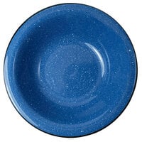 International Tableware CF-10 Campfire 13 oz. Speckle Ocean Blue Rolled Edge Stoneware Grapefruit Bowl - 36/Case
