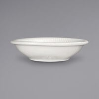 International Tableware AT-11 Athena 7 oz. Ivory (American White) Embossed Stoneware Fruit Bowl - 36/Case