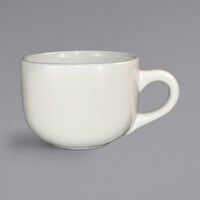 International Tableware 822-01 14 oz. Ivory (American White) Stoneware Latte Cup - 24/Case