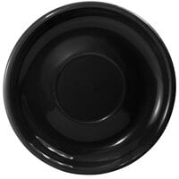 International Tableware 822-05S Cancun 6 1/8" Black Stoneware Latte Saucer - 24/Case