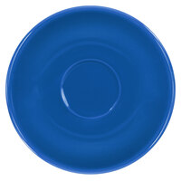 International Tableware CA-36-LB Cancun 5 1/8 inch Light Blue Stoneware A.D. Saucer - 36/Case