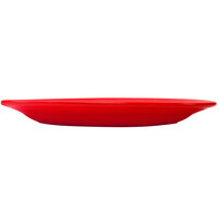 International Tableware CA-12-CR Cancun 10 3/8 inch x 7 1/4 inch Crimson Red Stoneware Wide Rim Platter - 24/Case