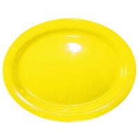 International Tableware CAN-14-Y Cancun 13 1/4" x 10 3/8" Yellow Stoneware Narrow Rim Platter - 12/Case